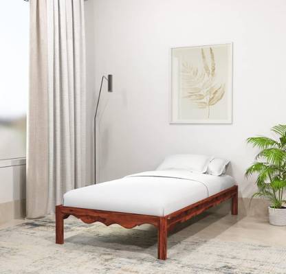 Flipkart Perfect Homes Sheesham wood Palang/Single Bed/Cot for Bedroom/Livingroom/Home/Office Solid Wood Single Bed