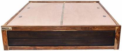Meera Handicraft bed solid sheesham wood in queen size Delivery Condition - DIY(Do-It-Yourself)) Solid Wood Queen Box Bed, 206.248 cm x 157.48 cm (6.77 ft x 5.17 ft)