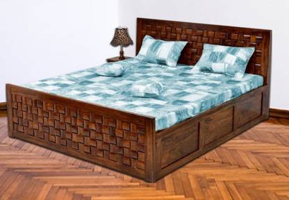 Bhawani Art Place Solid Wood Double Bed