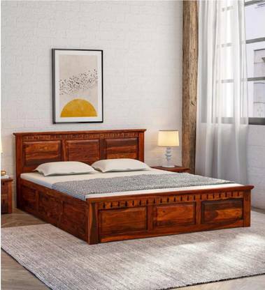 MR ARTS Solid Wood King Box Bed