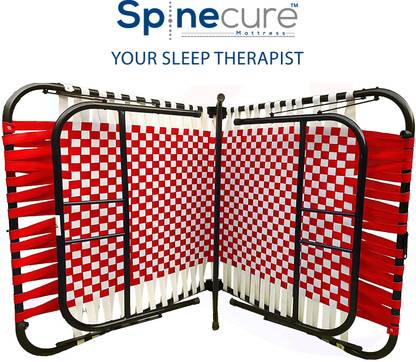 spinecure mattress Multipurpose Portable Folding Cot | Khat for Comfortable Sleeping Metal Single Bed