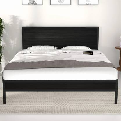 HoneyTouch Luvo Queen Size Bed Frame | No Assembly Required | Metal Queen Bed, 204 cm x 152 cm (6.69 ft x 4.99 ft)