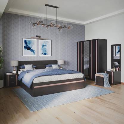 Godrej Interio Zurina Engineered Wood King Box Bed, 205.7 cm x 187.4 cm (6.75 ft x 6.15 ft)