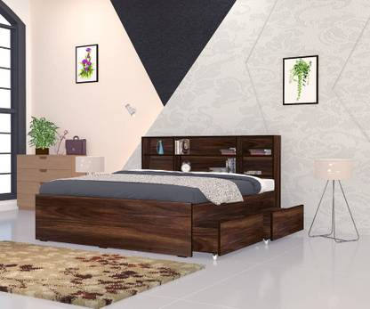 The MM Furniture Store Cresent Engineered Wood Queen Box Bed