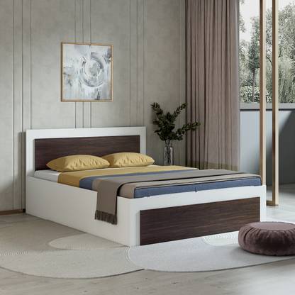 A GLOBIA CREATIONS Dimora Engineered Wood Queen Hydraulic Bed