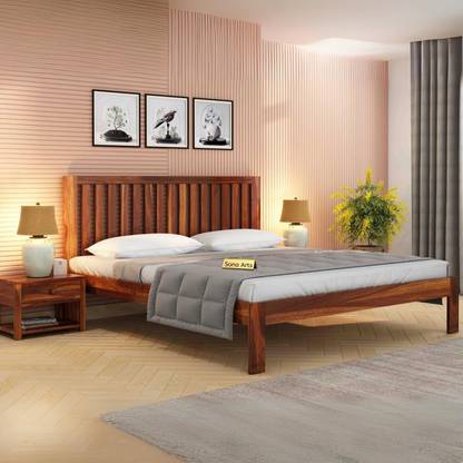 SONA ART & CRAFTS Solid Wood Queen Bed