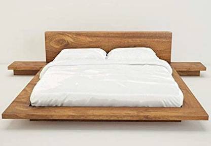 Ganpati Arts Sheesham Wood Queen Bed/Wooden Cot/Wooden Without Storage Bed For Bedroom/Hotel Solid Wood Queen Bed