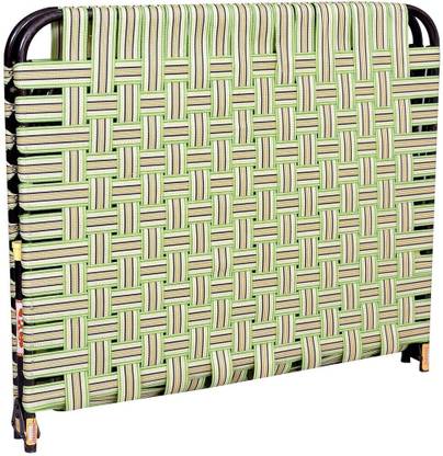 Anmol Niwar Covered Heavy-Duty Single Folding Bed - 6 X 3.5 Ft Metal Frame Metal Single Bed