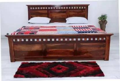 PURPLE TREE Rosewood (Sheesham) Solid Wood Double Bed