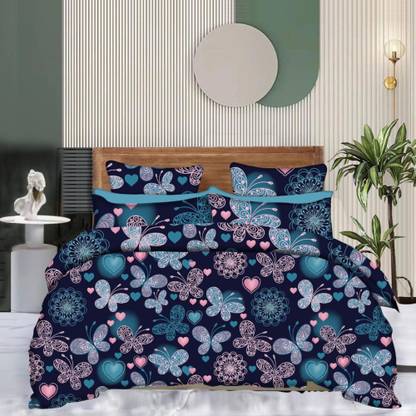 KWALITY DREAMS Polyester, Cotton King Sized Bedding Set