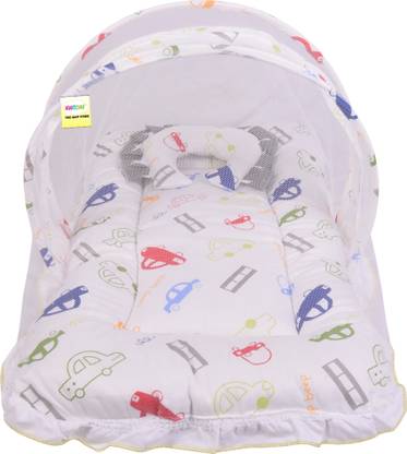Kwitchy New Born Baby Mosquito Net Bed with Cushioned Pillow