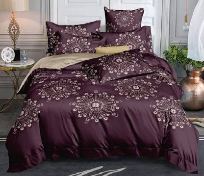Laying Style Satin Double King Sized Bedding Set