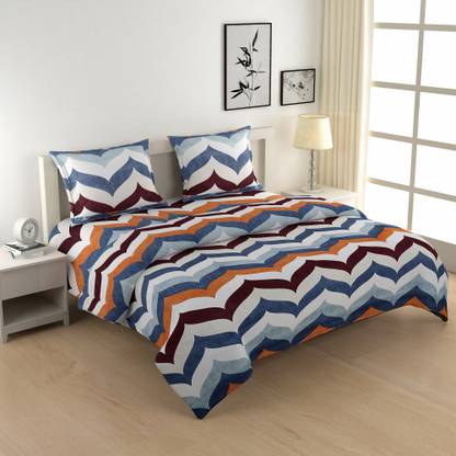 SWAYAM Cotton Silk Blend Double King Sized Bedding Set