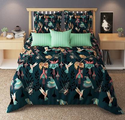 Laying Style Satin Double King Sized Bedding Set