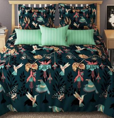 Laying Style Satin Double King Sized Bedding Set