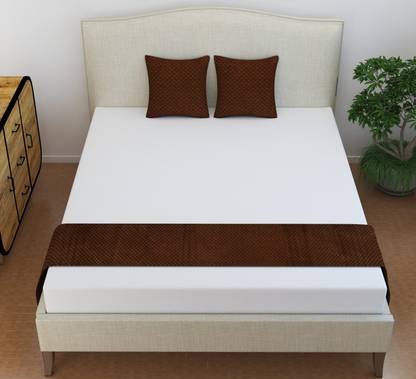 aaho decor Velvet Double King Sized Bedding Set