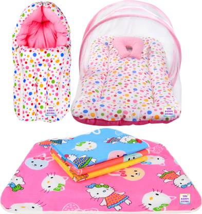 BABY KINGDOM Cotton Baby Bed Sized Bedding Set