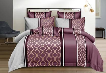 Laying Style Satin Double King Sized Bedding Set