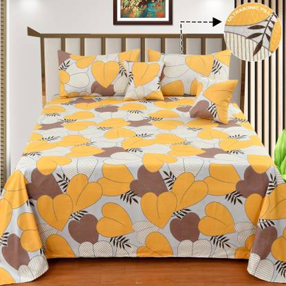 real dream Polycotton Queen Flat 220 TC Abstract Bedsheet