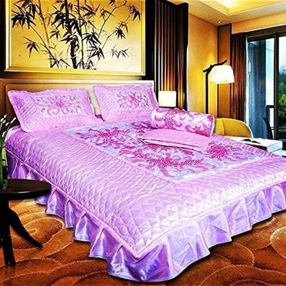 RAMESHTH Satin Queen Sized Bedding Set