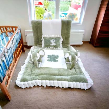 safe n cute Velvet Baby Bed Sized Bedding Set