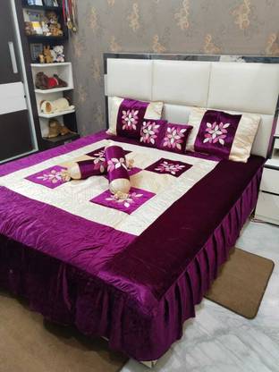 Linemates Velvet Double King Sized Bedding Set