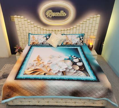 Roxalla Cotton Silk Blend Double King Sized Bedding Set