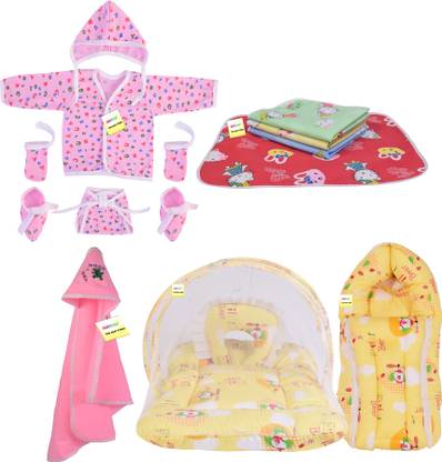 Kwitchy Baby Products All New Born Daily Needs Items Combo (Multicolor, 0-6 Months)