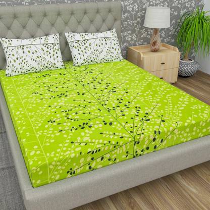 Flipkart SmartBuy 104 TC Cotton Double Jaipuri Prints Flat Bedsheet