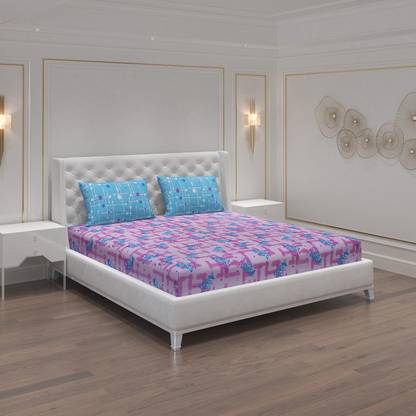 Moca by Monte Carlo 104 TC Cotton Double Printed Flat Bedsheet