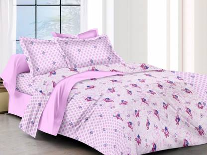 Define Home 140 TC Cotton Double Printed Flat Bedsheet