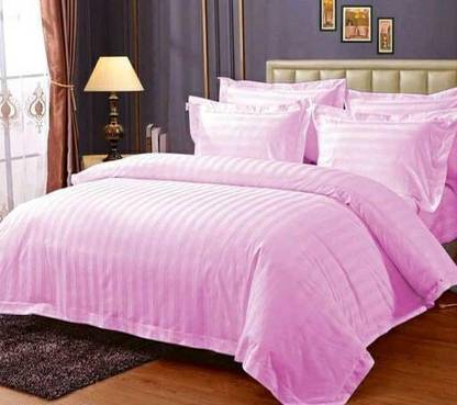 NeLeo 225 TC Polycotton Queen Striped Fitted (Elastic) Bedsheet
