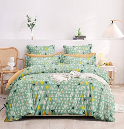 Skytex Cotton King Fitted (Elastic) 150 TC 3D Printed Bedsheet