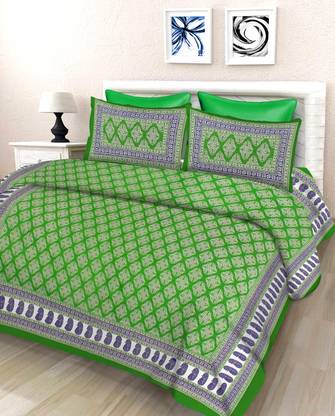 Lali Prints Cotton Double Flat 165 TC Printed Bedsheet