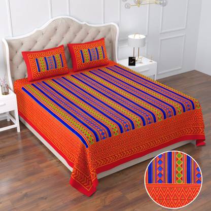Bombay Bedspreads 151 TC Cotton Double 3D Printed Flat Bedsheet