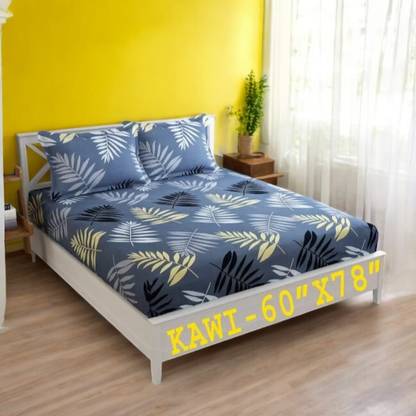 Kawi Microfiber King Fitted (Elastic) 220 TC Floral Bedsheet