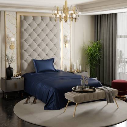 stoa paris 300 TC Polyester Single Solid Flat Bedsheet