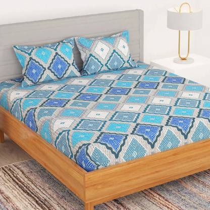 Bedspun 180 TC Microfiber Double Printed Flat Bedsheet