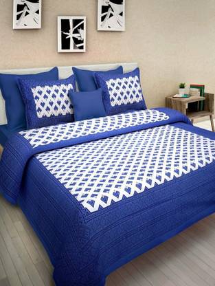 Padma Textile 250 TC Cotton Double Printed Flat Bedsheet