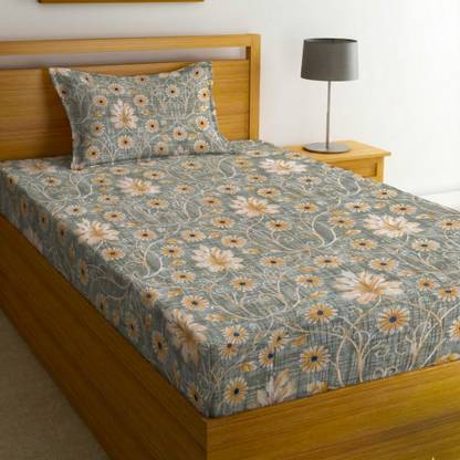 Fashion String Microfiber Single Flat 144 TC Printed Bedsheet