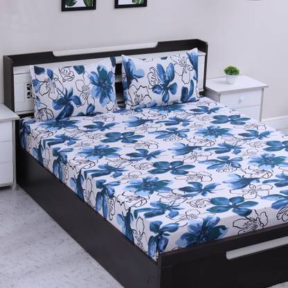 Flipkart SmartBuy Cotton Double Flat 104 TC Printed Bedsheet