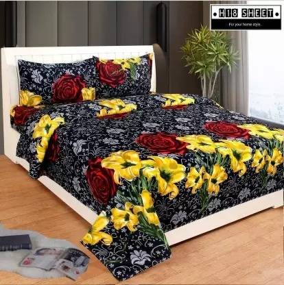 jim-Dandy Polycotton Double Flat 160 TC 3D Printed Bedsheet