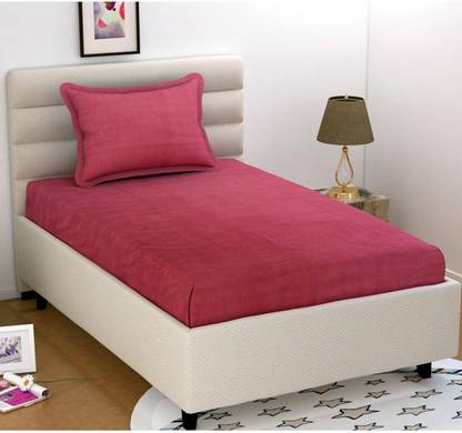 Krishnam Microfiber Single Flat 180 TC Solid Bedsheet