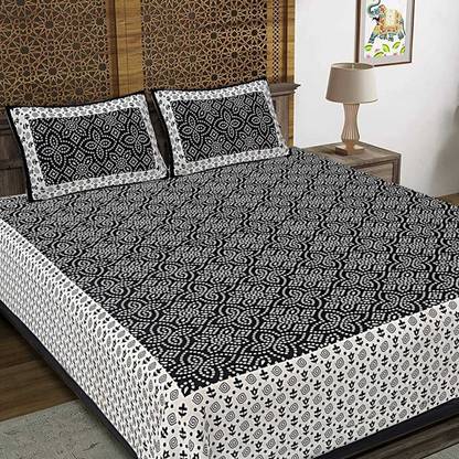 maharwal Enterprises Cotton Double Flat 1 TC Printed Bedsheet