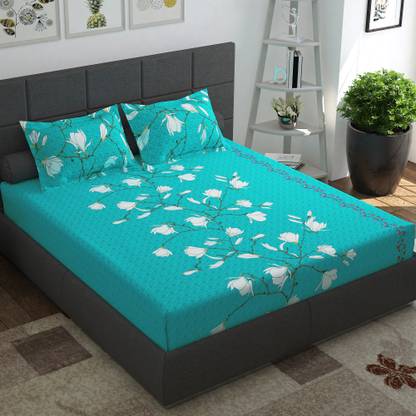 Story@home 144 TC Cotton Double Printed Flat Bedsheet