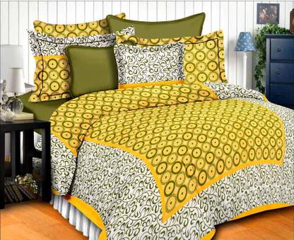 shree sd creation 170 TC Cotton Double Printed Flat Bedsheet