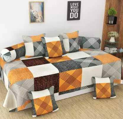 lovebedsheet 210 TC Cotton Queen 3D Printed Flat Bedsheet