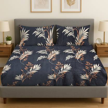 Flipkart SmartBuy Woolen Double Flat 300 TC Printed Bedsheet