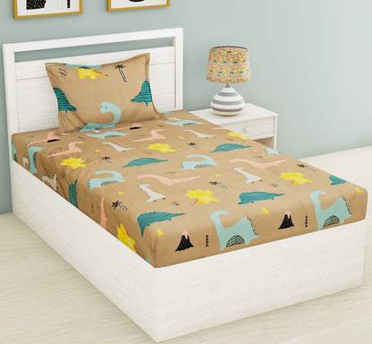 RRC Microfiber Single Flat 144 TC Printed Bedsheet