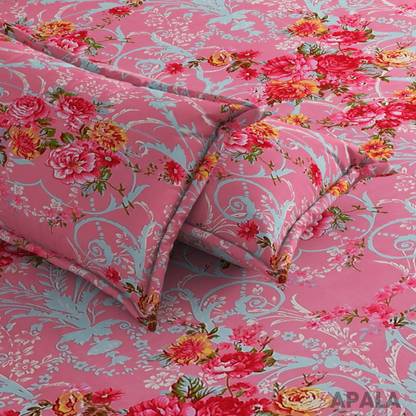 Apala 280 TC Microfiber King Printed Flat Bedsheet